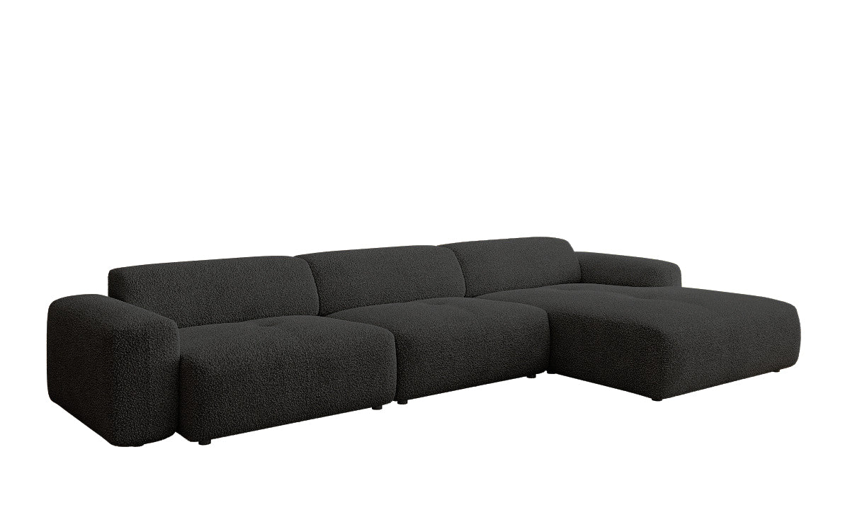 Canapé d'angle Designer L Calm Maxi en Bouclé