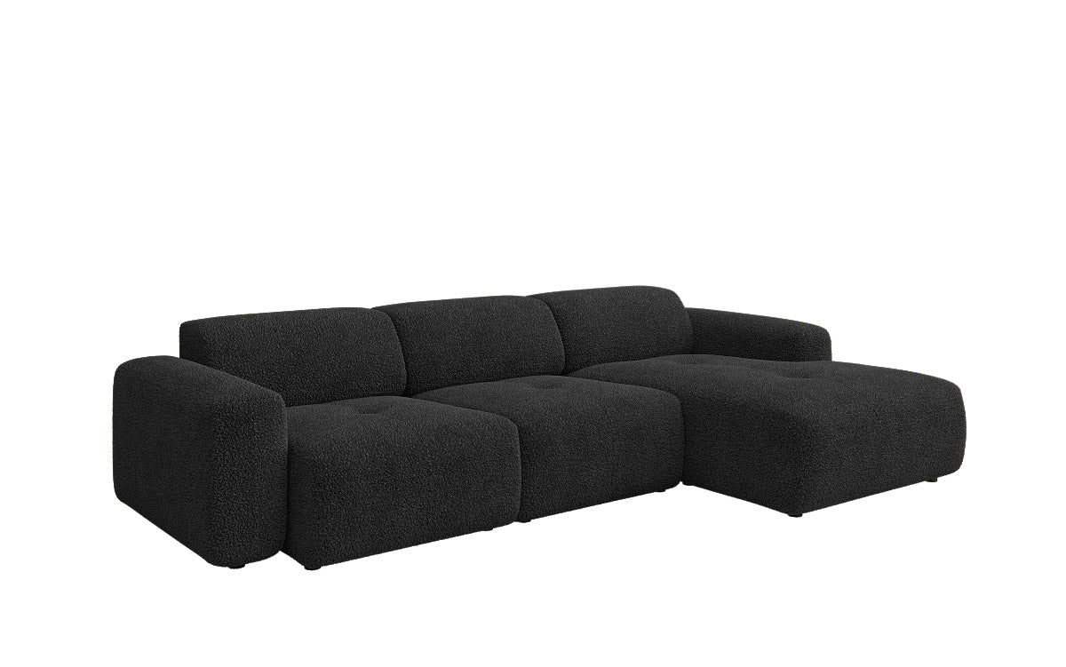 Canapé d'angle Designer L Calm en Bouclé