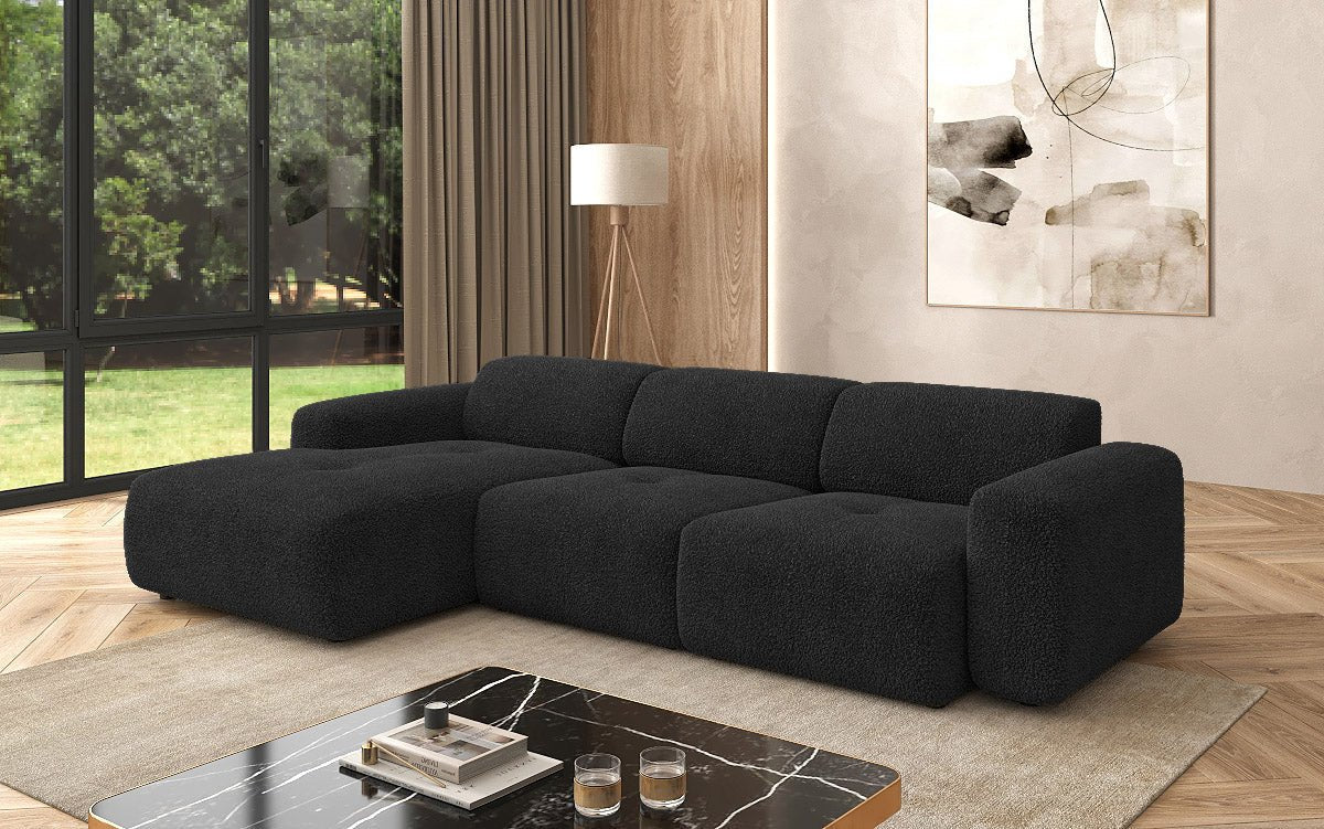 Canapé d'angle Designer L Calm en Bouclé