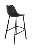 Barhocker Franky 2er-Set – aus Kunstleder in Schwarz