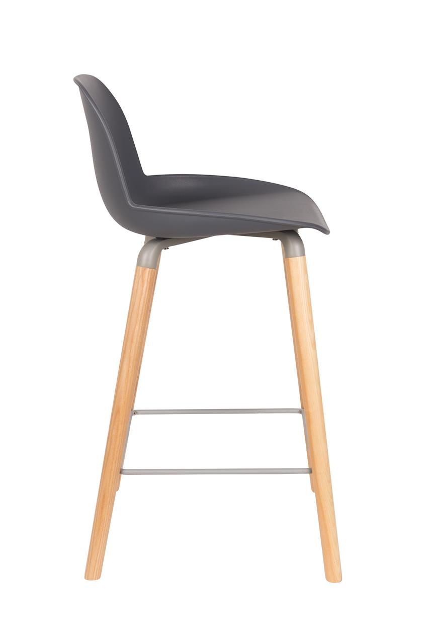 Tabourets de bar Albert Kuip, lot de 2 – en plastique polypropylène Gris