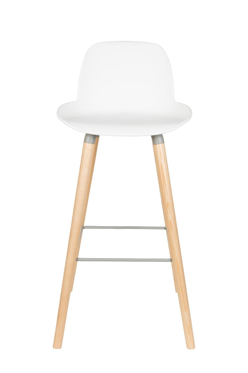 Tabouret de bar Albert Kuip lot de 2 – en plastique polypropylène Blanc