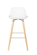 Tabouret de bar Albert Kuip lot de 2 – en plastique polypropylène Blanc
