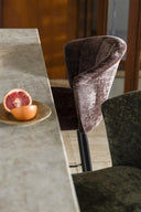 Tabouret de bar Georgia Purple lot de 2 – en Chenille lilas
