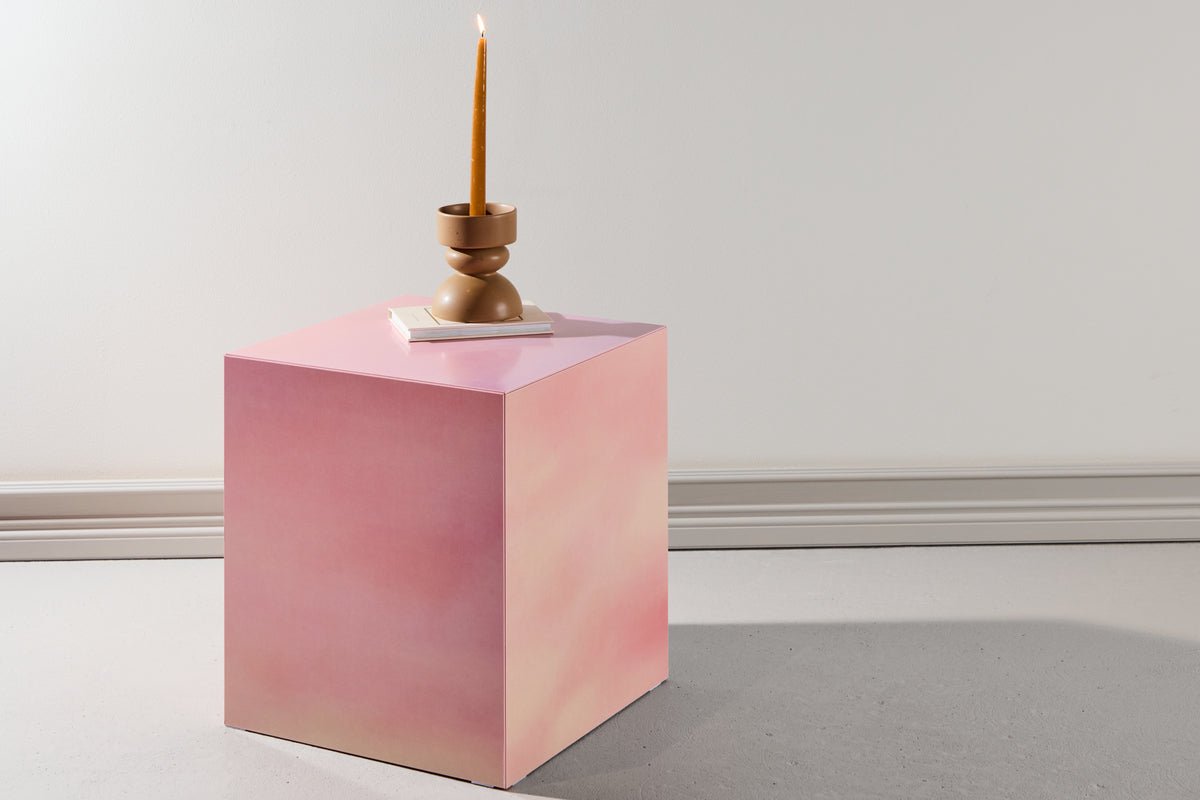 Table basse/table d'appoint Nivara – cube avec un aspect exceptionnel