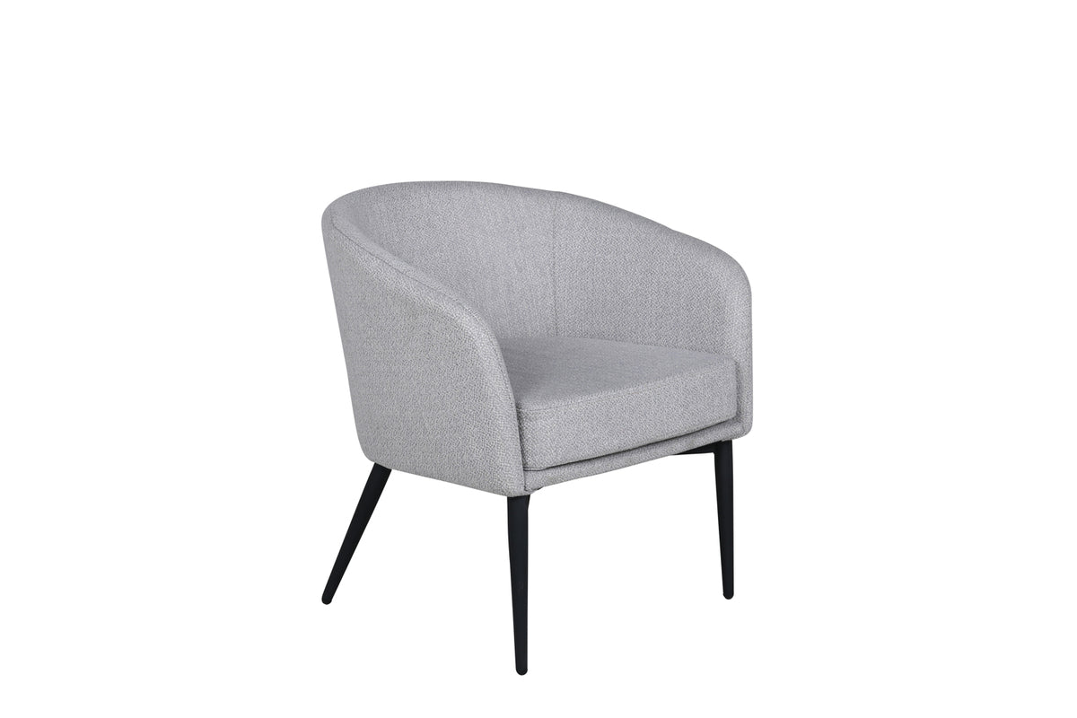 Fauteuil Katy - avec assise grise en polyester