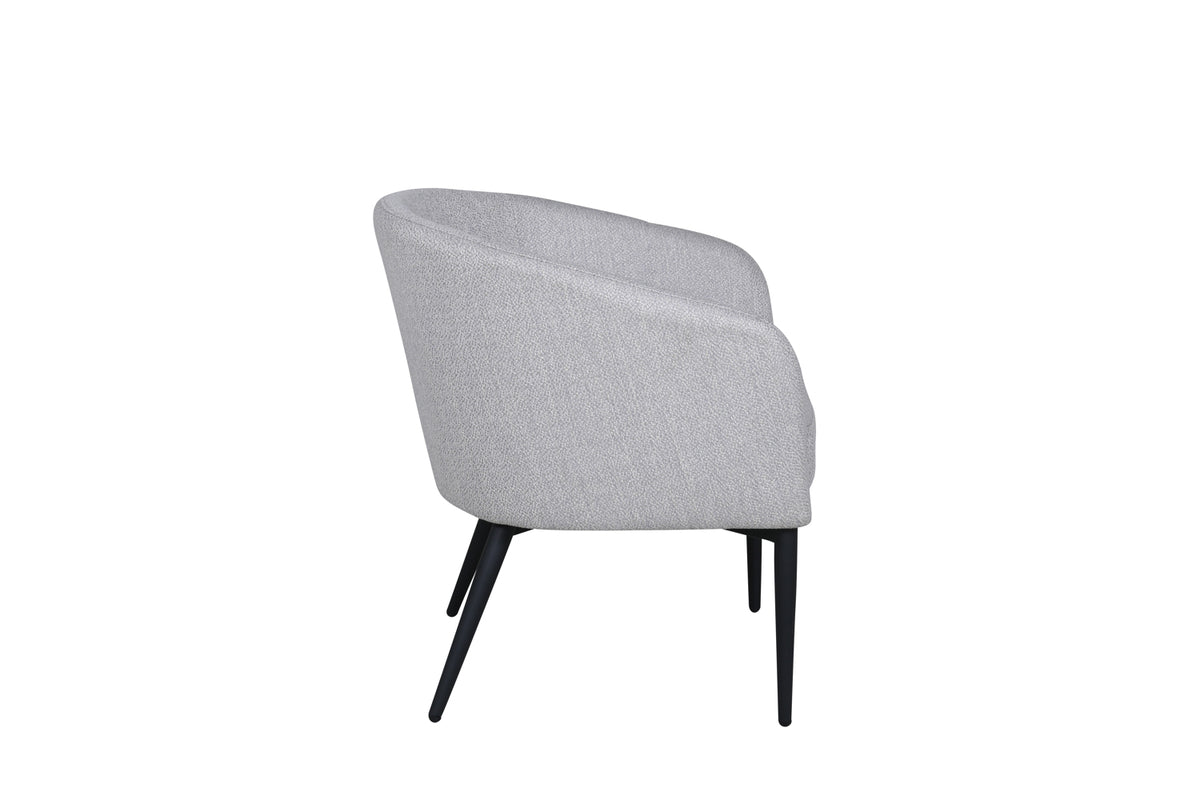 Fauteuil Katy - avec assise grise en polyester