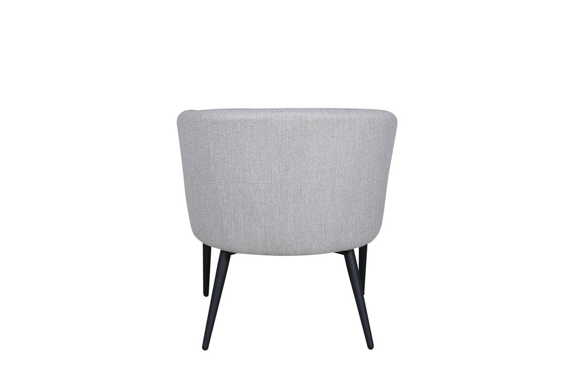 Fauteuil Katy - avec assise grise en polyester