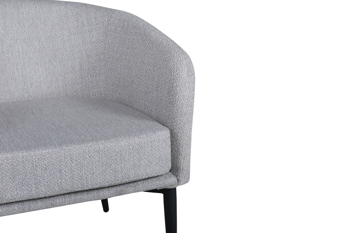 Fauteuil Katy - avec assise grise en polyester