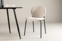 2er Set - Stuhl Opal mit beigen Leinenbezug