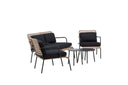 Loungeset Marocco - Rückenlehnen und Sitzflächen aus Naturrattan