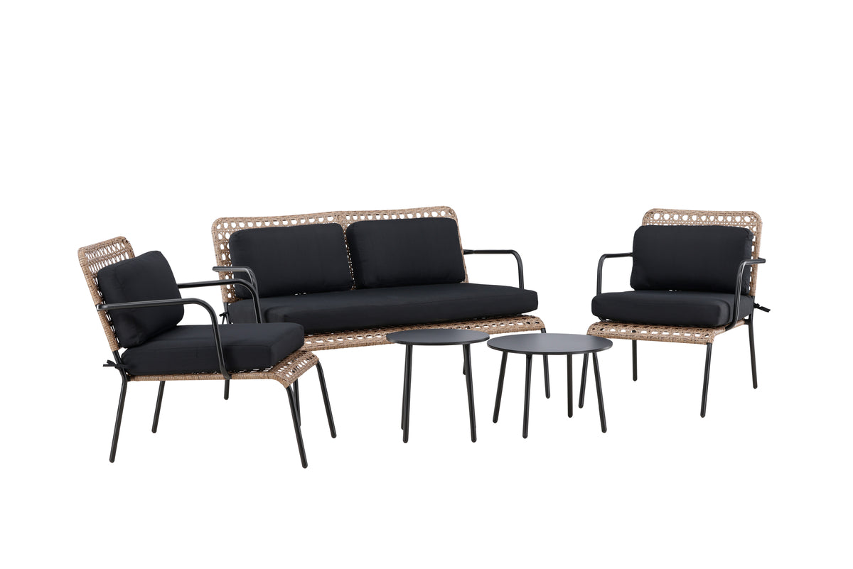 Loungeset Marocco - Rückenlehnen und Sitzflächen aus Naturrattan