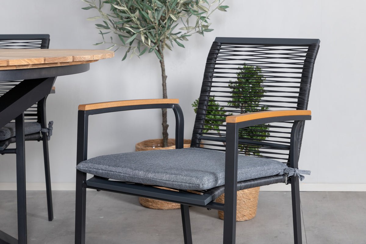 Ensemble de 2 chaises de jardin Denver en Métal/polyester