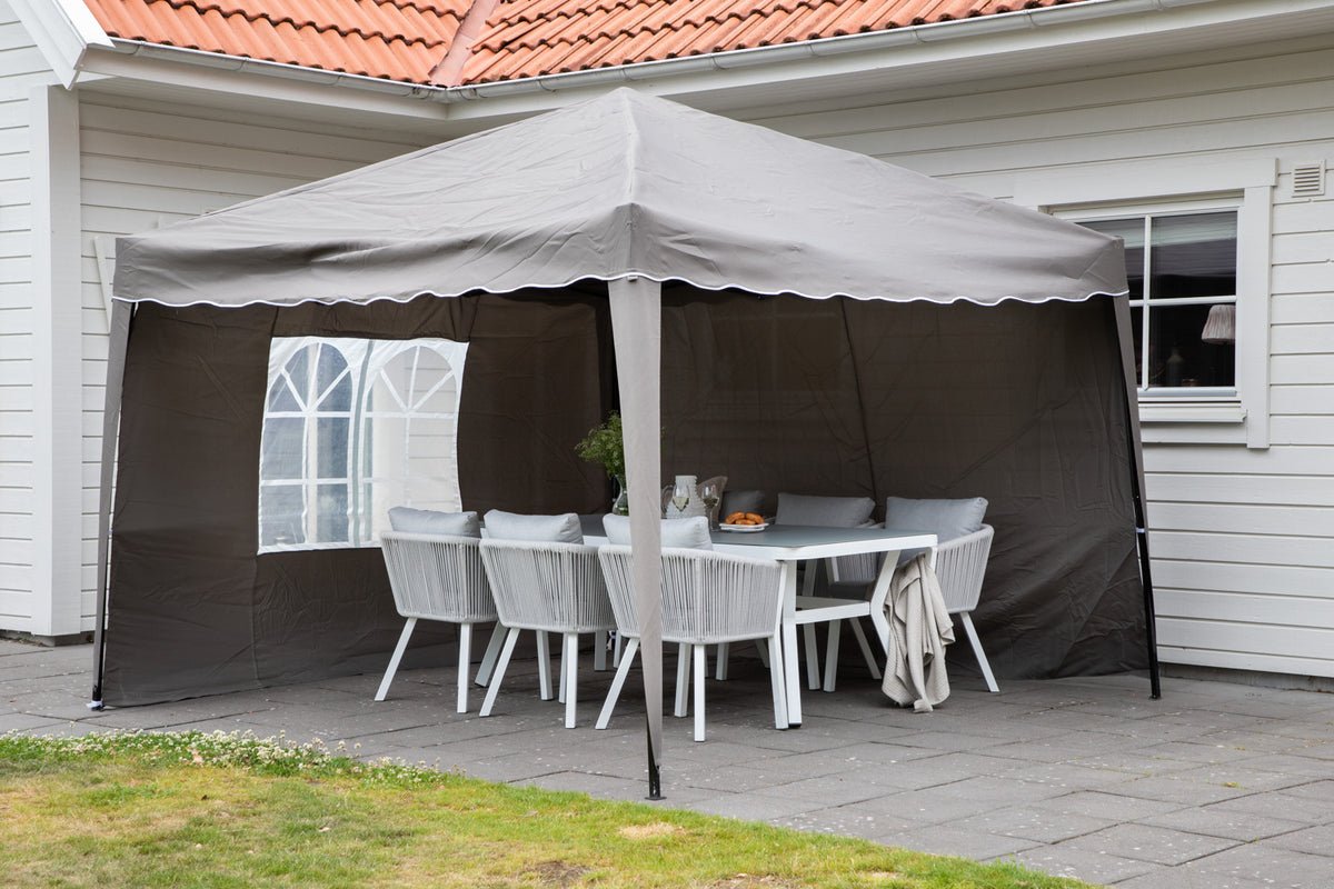 Pavillon Monarch - 295x295 cm en couleurs Marron ou Gris