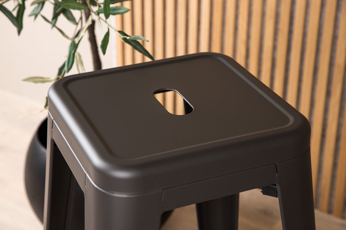 Ensemble de 4 tabourets de bar Inzersdorf - Robuste en acier en 2 couleurs