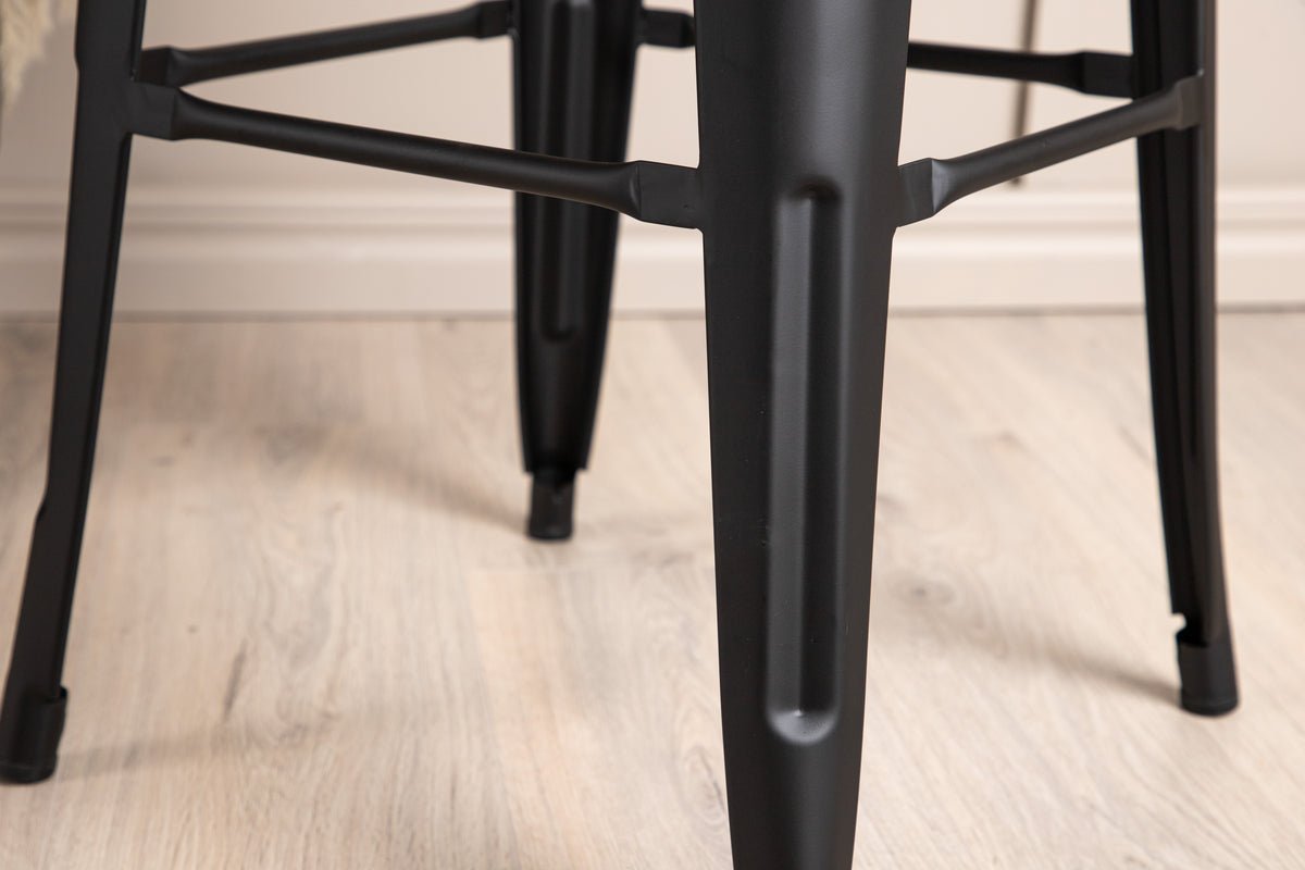 Ensemble de 4 tabourets de bar Inzersdorf - Robuste en acier en 2 couleurs