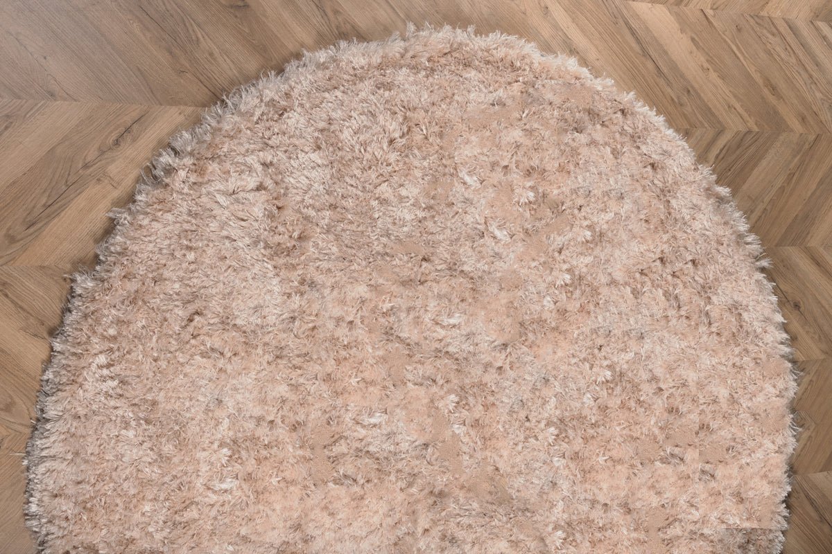 Tapis Nassa – rond à poils longs en polyester