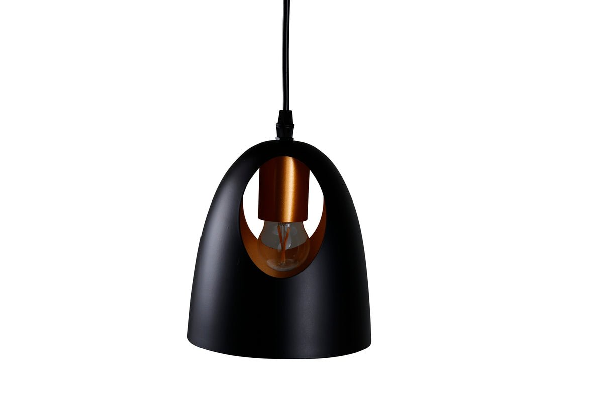 Suspension « Black Beauty » – Avec un design intérieur élégant couleur cuivre