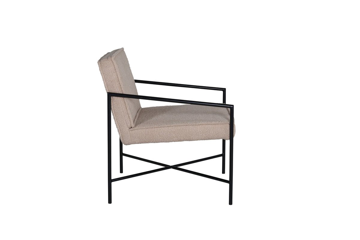 Fauteuil Lorele - Avec revêtement en peluche ou velours