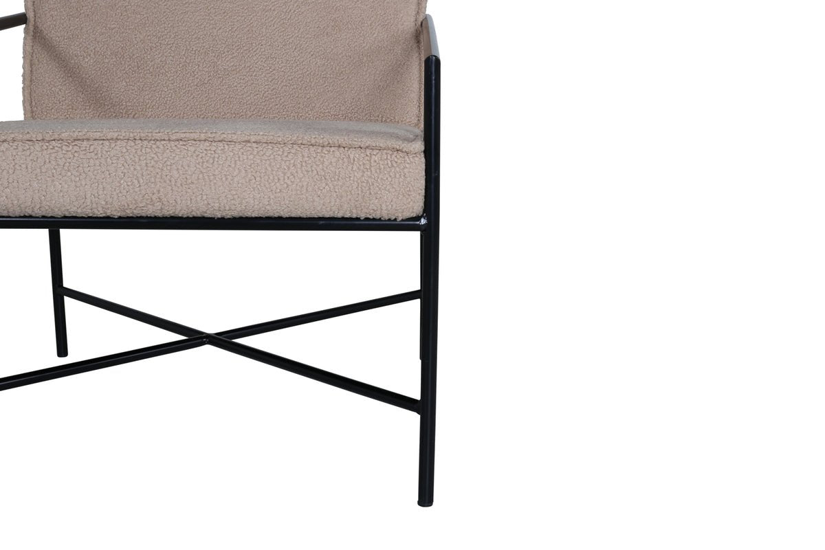 Fauteuil Lorele - Avec revêtement en peluche ou velours