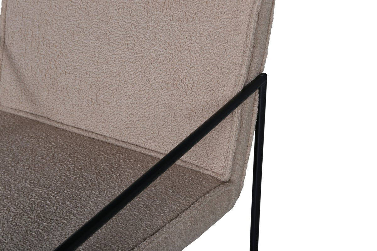 Fauteuil Lorele - Avec revêtement en peluche ou velours