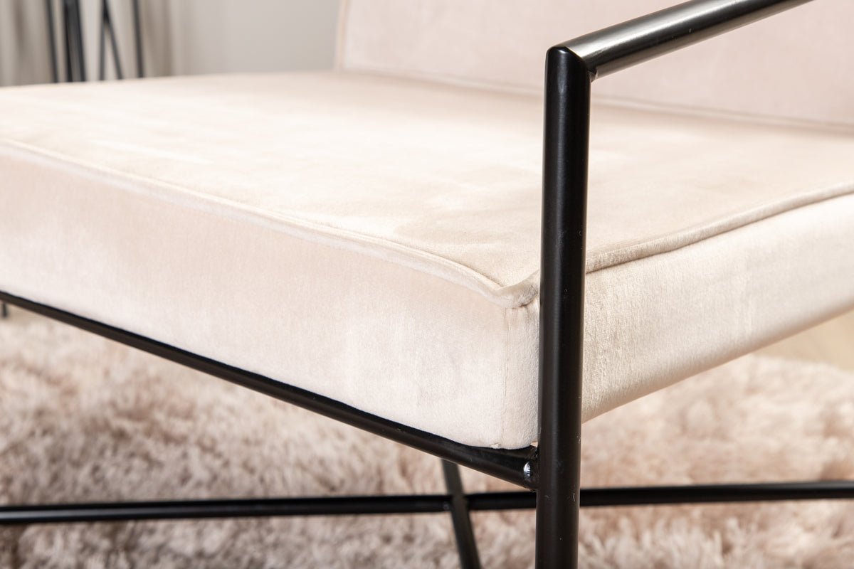 Fauteuil Lorele - Avec revêtement en peluche ou velours