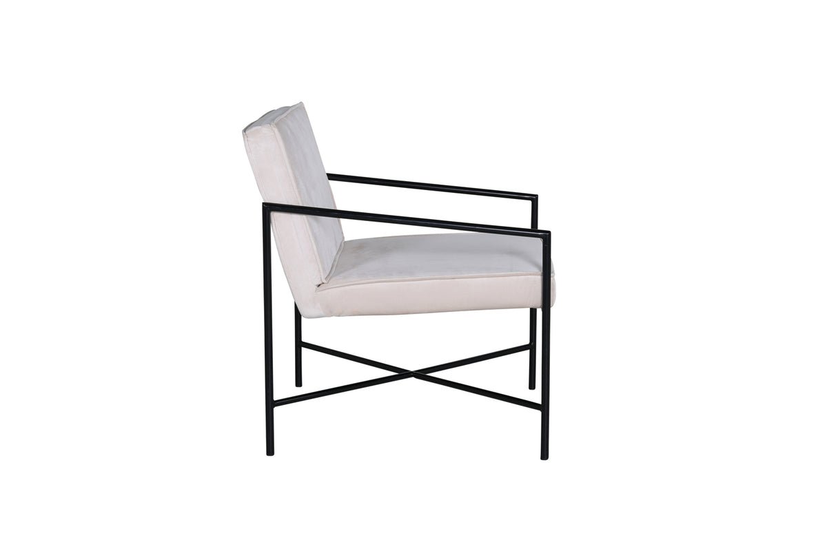 Fauteuil Lorele - Avec revêtement en peluche ou velours