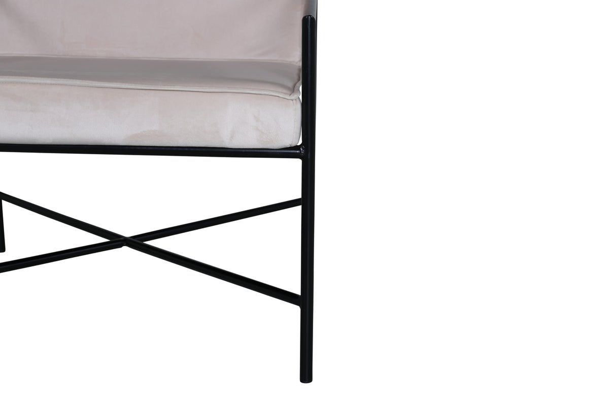 Fauteuil Lorele - Avec revêtement en peluche ou velours