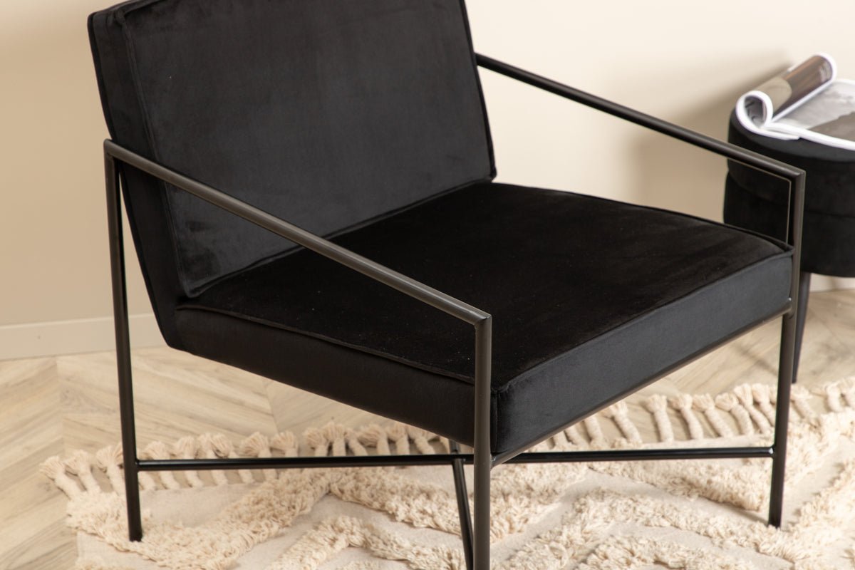 Fauteuil Lorele - Avec revêtement en peluche ou velours