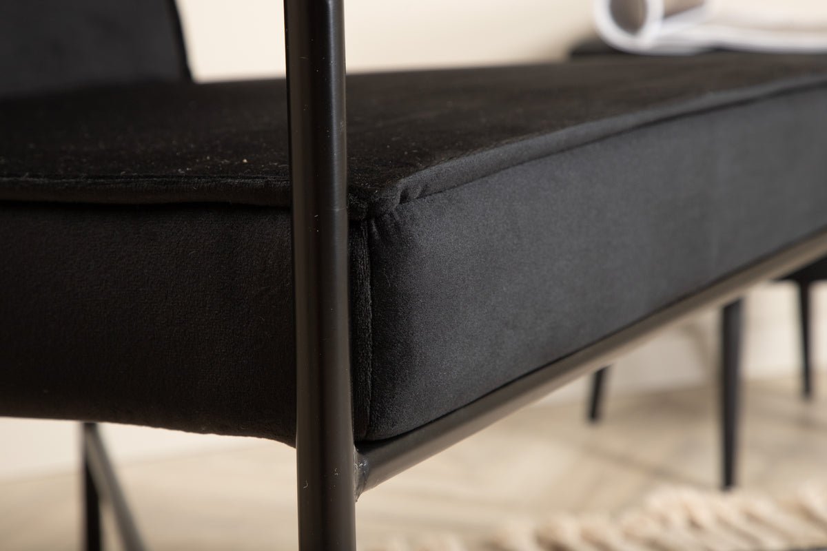 Fauteuil Lorele - Avec revêtement en peluche ou velours