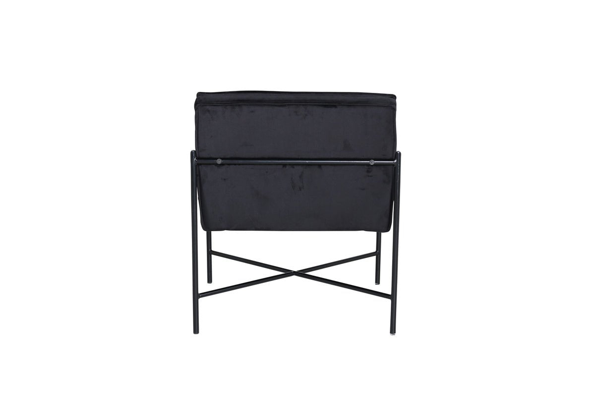 Fauteuil Lorele - Avec revêtement en peluche ou velours