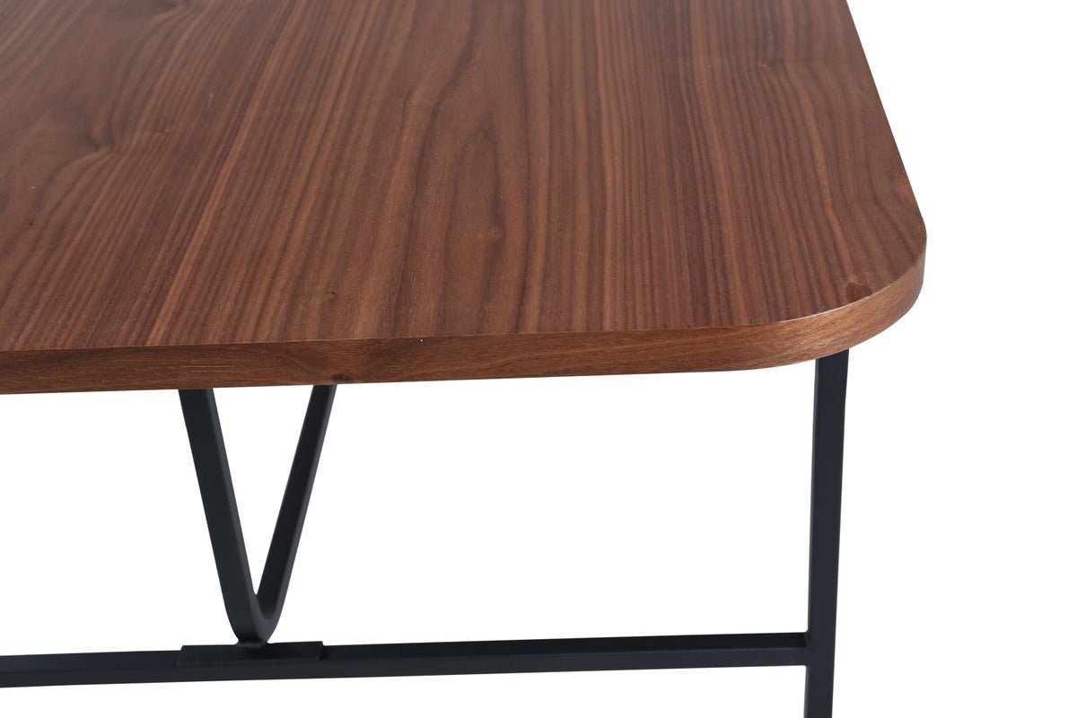 Table à manger Vahira - table à manger rectangulaire sur pieds en acier