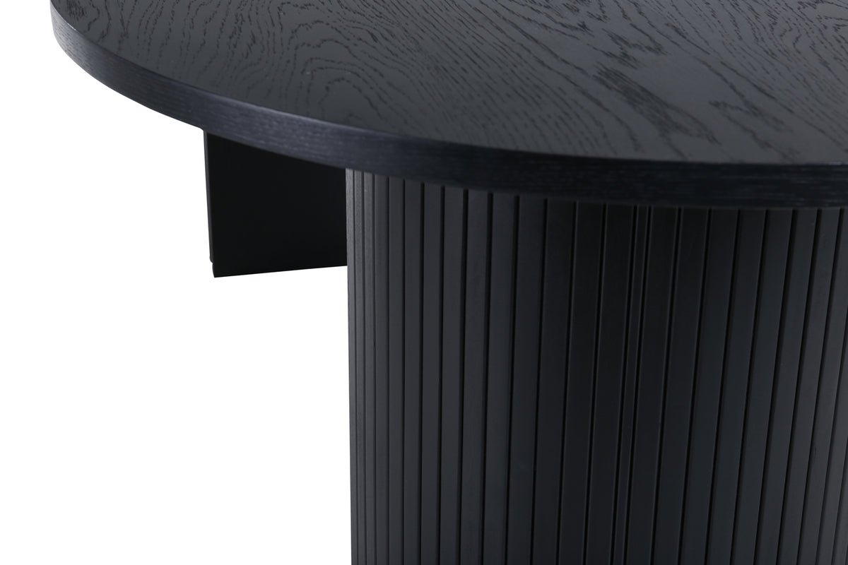 Table à manger Moani - avec cadre robuste au design nervuré