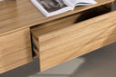 Meuble TV bas Valborg – placage noyer en aspect naturel
