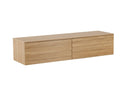 Meuble TV bas Valborg – placage noyer en aspect naturel
