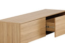 Meuble TV bas Valborg – placage noyer en aspect naturel