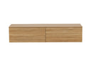 Meuble TV bas Valborg – placage noyer en aspect naturel
