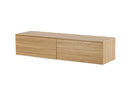 Meuble TV bas Valborg – placage noyer en aspect naturel