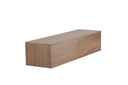 Meuble TV bas Valborg – placage noyer en aspect naturel