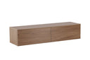 Meuble TV bas Valborg – placage noyer en aspect naturel