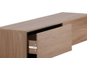 Meuble TV bas Valborg – placage noyer en aspect naturel