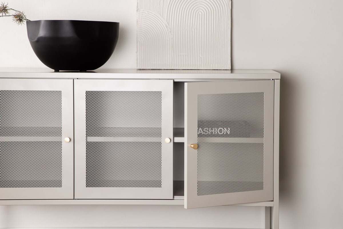 Commode Marilo – Beige, industriel-moderne avec charme loft