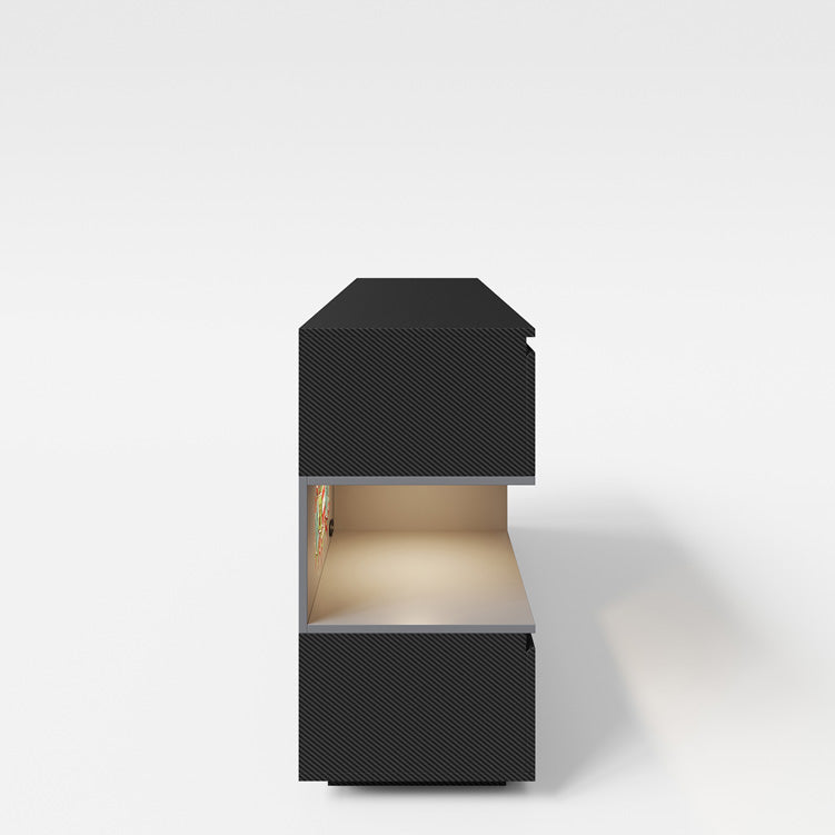 Commode Minecraft « PixelVault » – avec LED, 5 tiroirs et compartiment pour console
