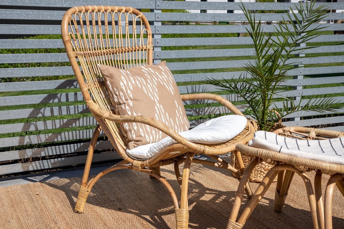 Chaise de jardin Elena - en rotin aspect bois