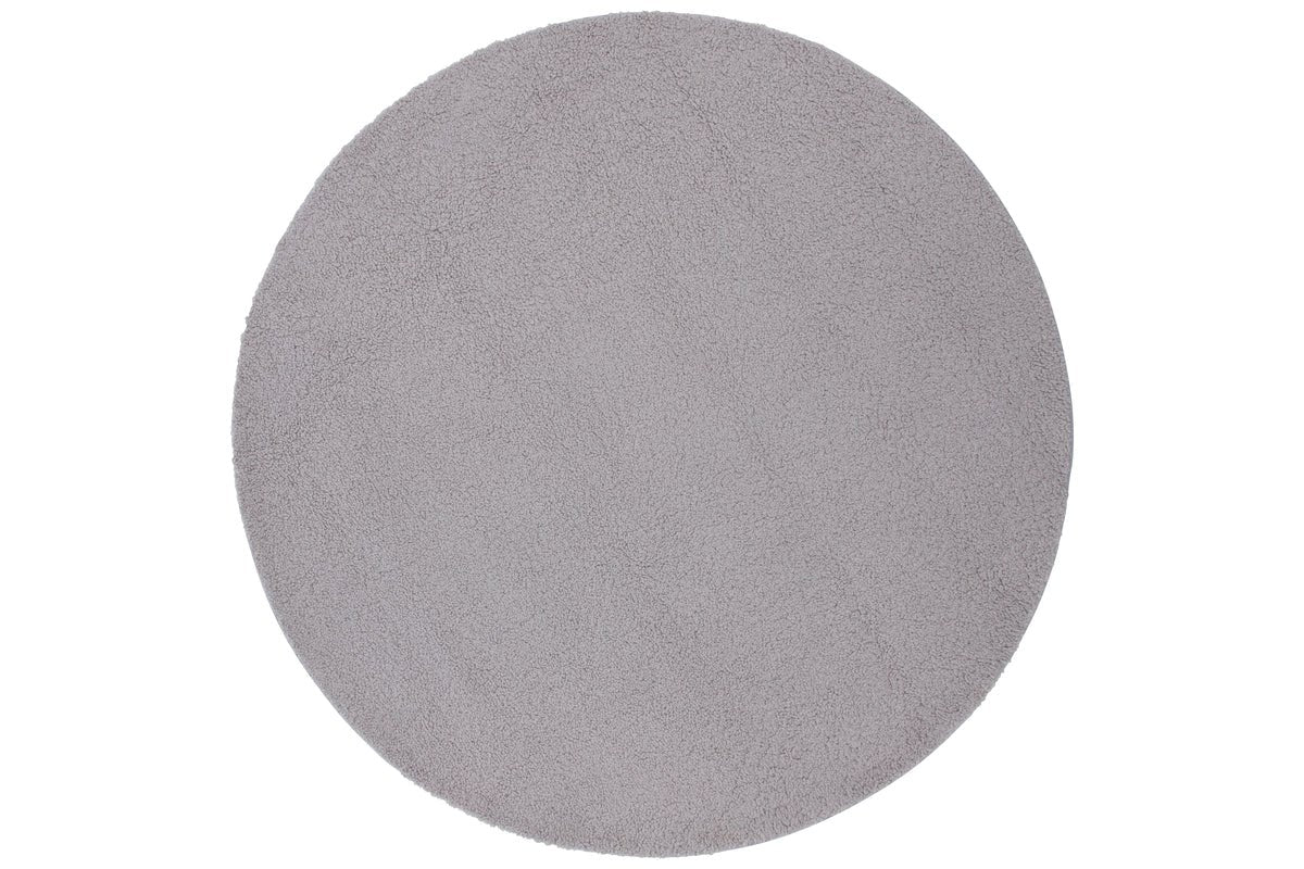 Tapis Lunor – rond en Gris en polyester