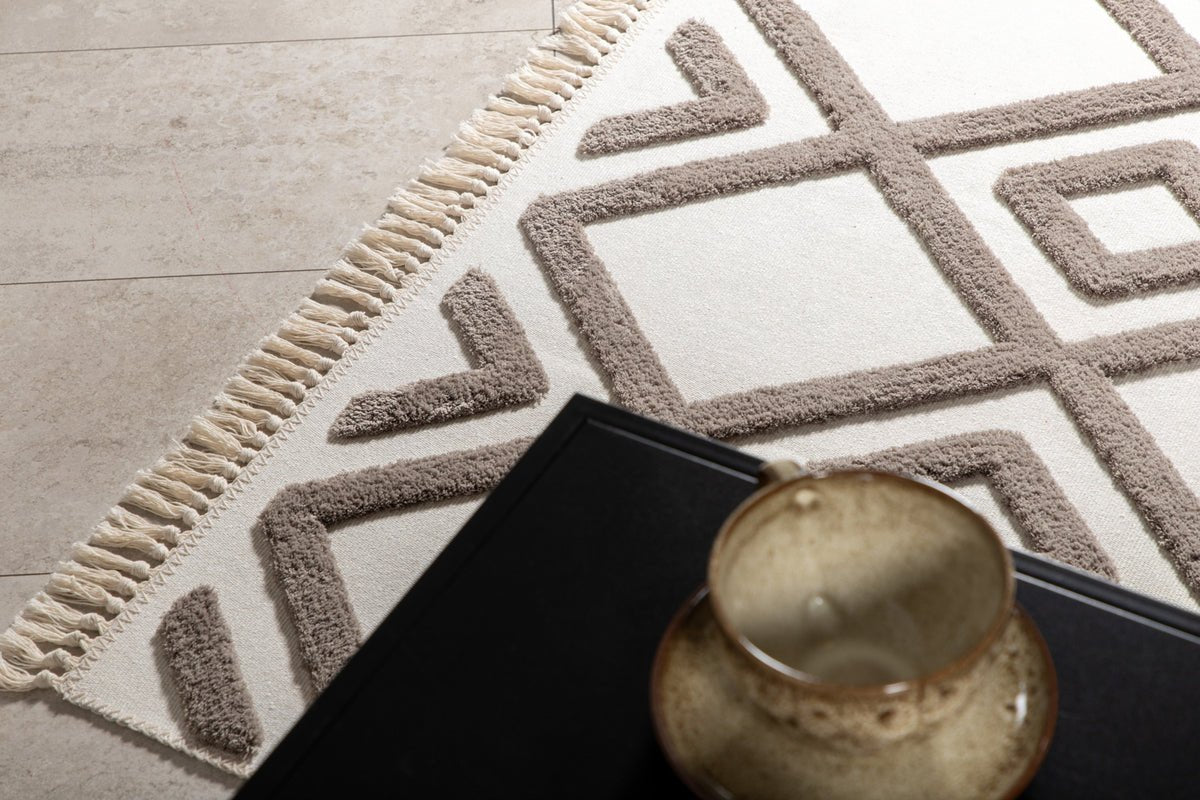 Tapis Neray – avec franges en polyester