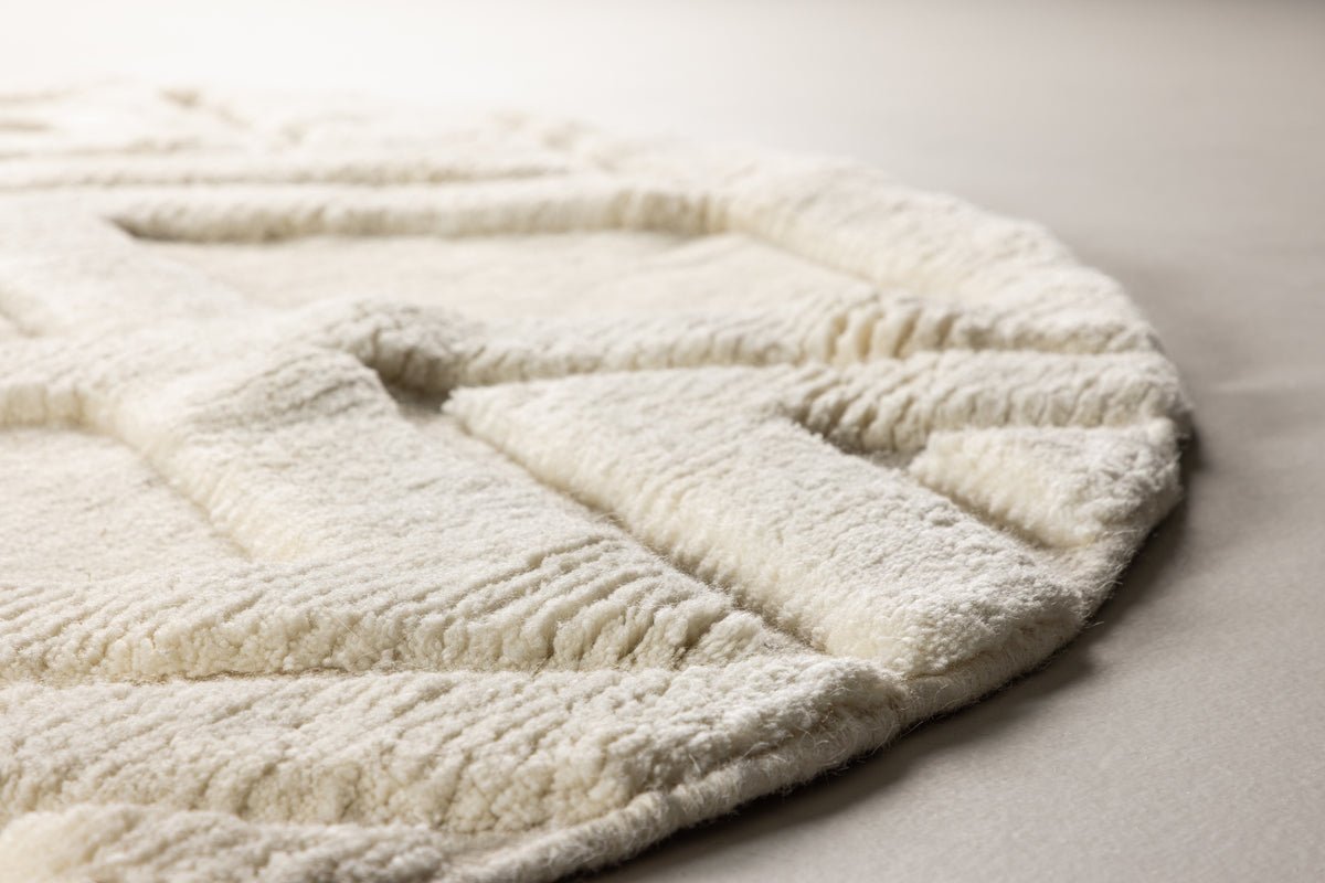 Tapis Lunara – en 100 % laine blanc