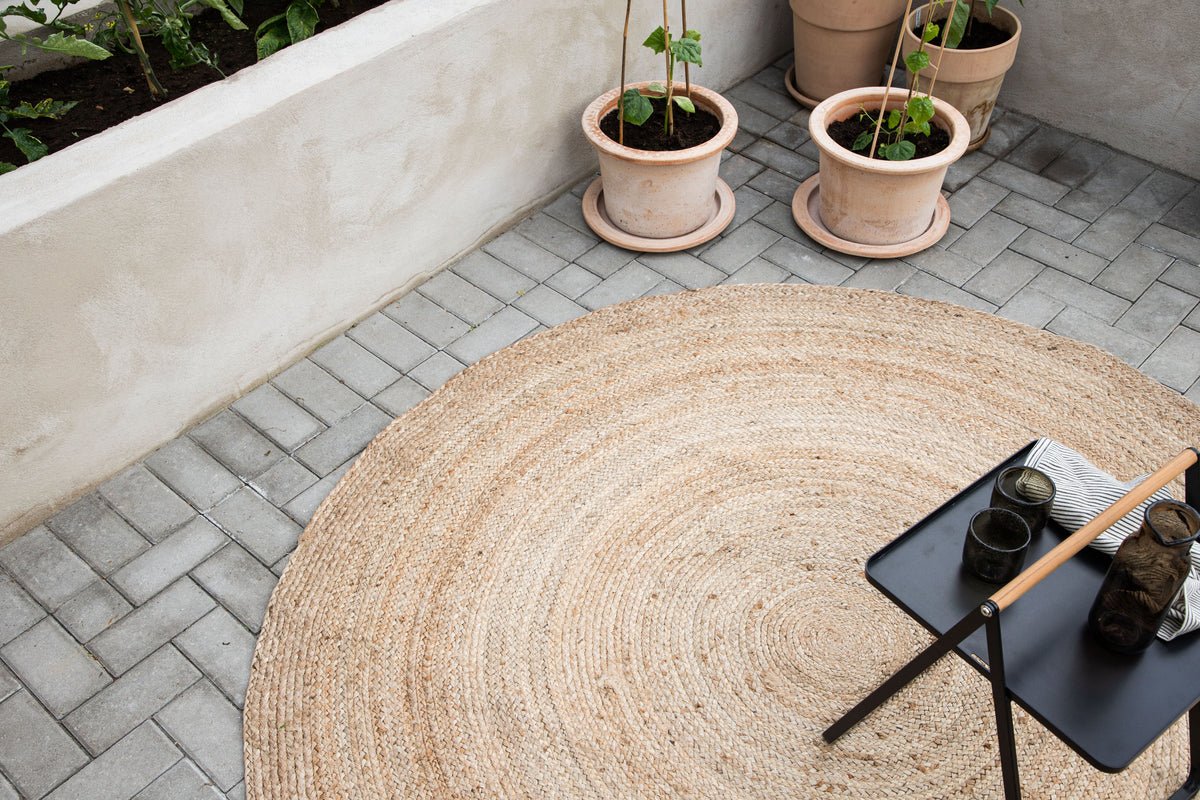 Tapis Palin – rond en couleur naturelle en jute
