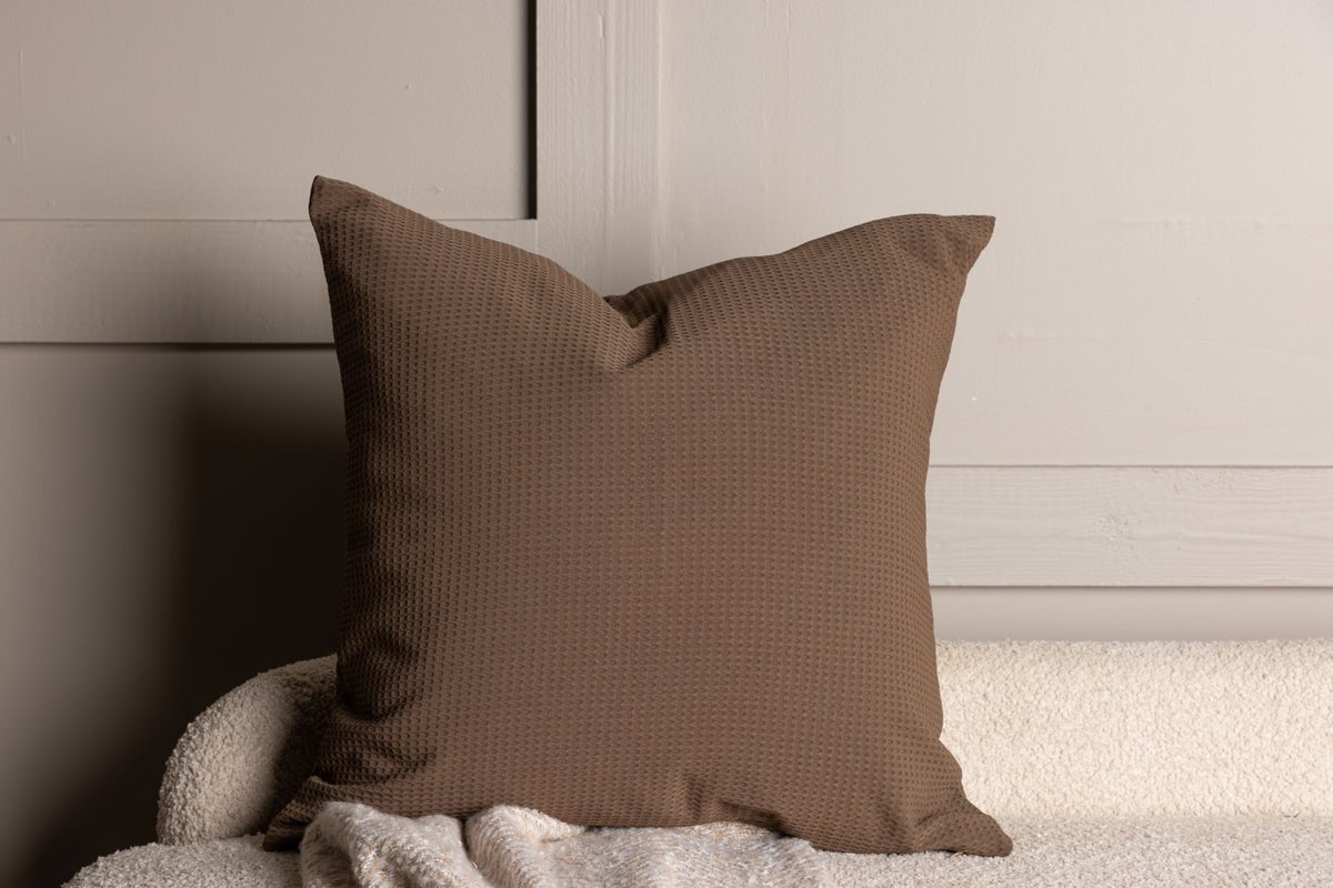 Housse de coussin Agatha - 50x50 cm en Noir, Vert et Marron foncé