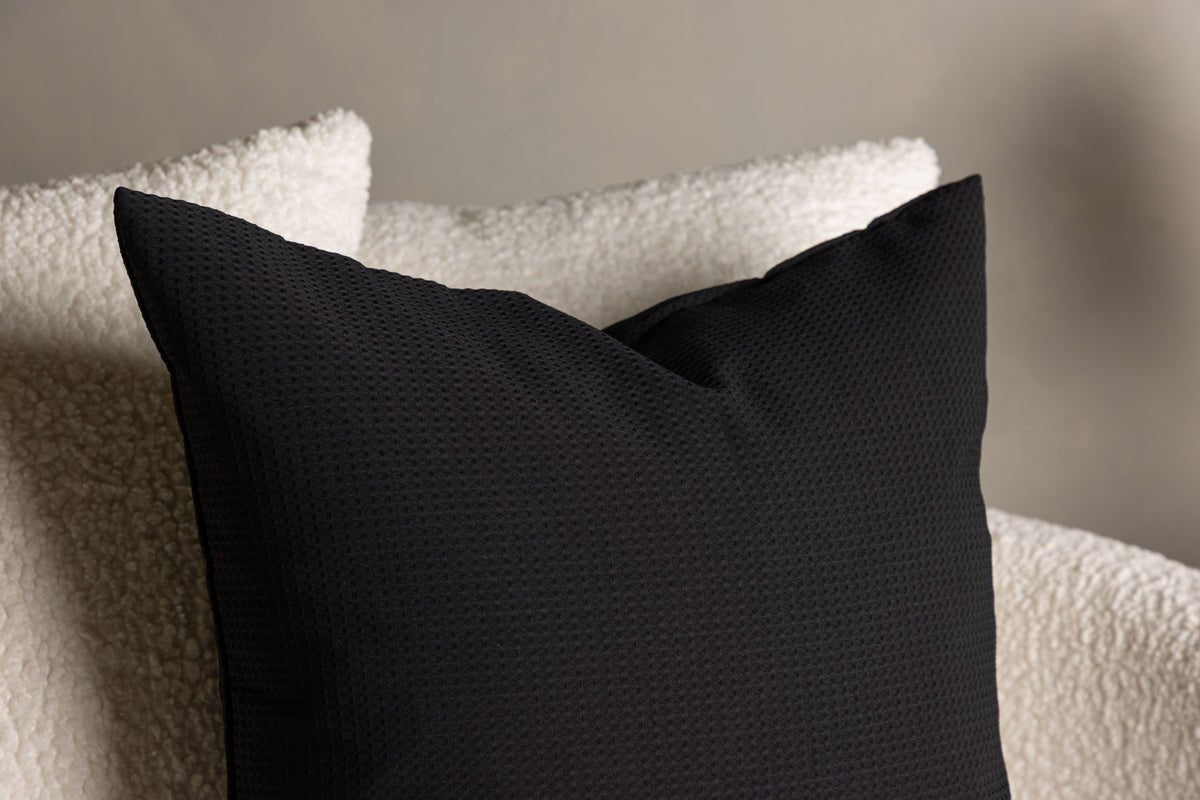 Housse de coussin Agatha - 50x50 cm en Noir, Vert et Marron foncé